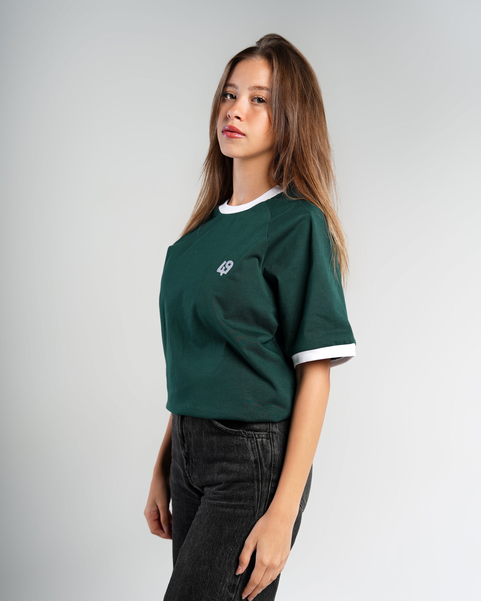 THE DUAL SHADE DARK GREEN T-SHIRT