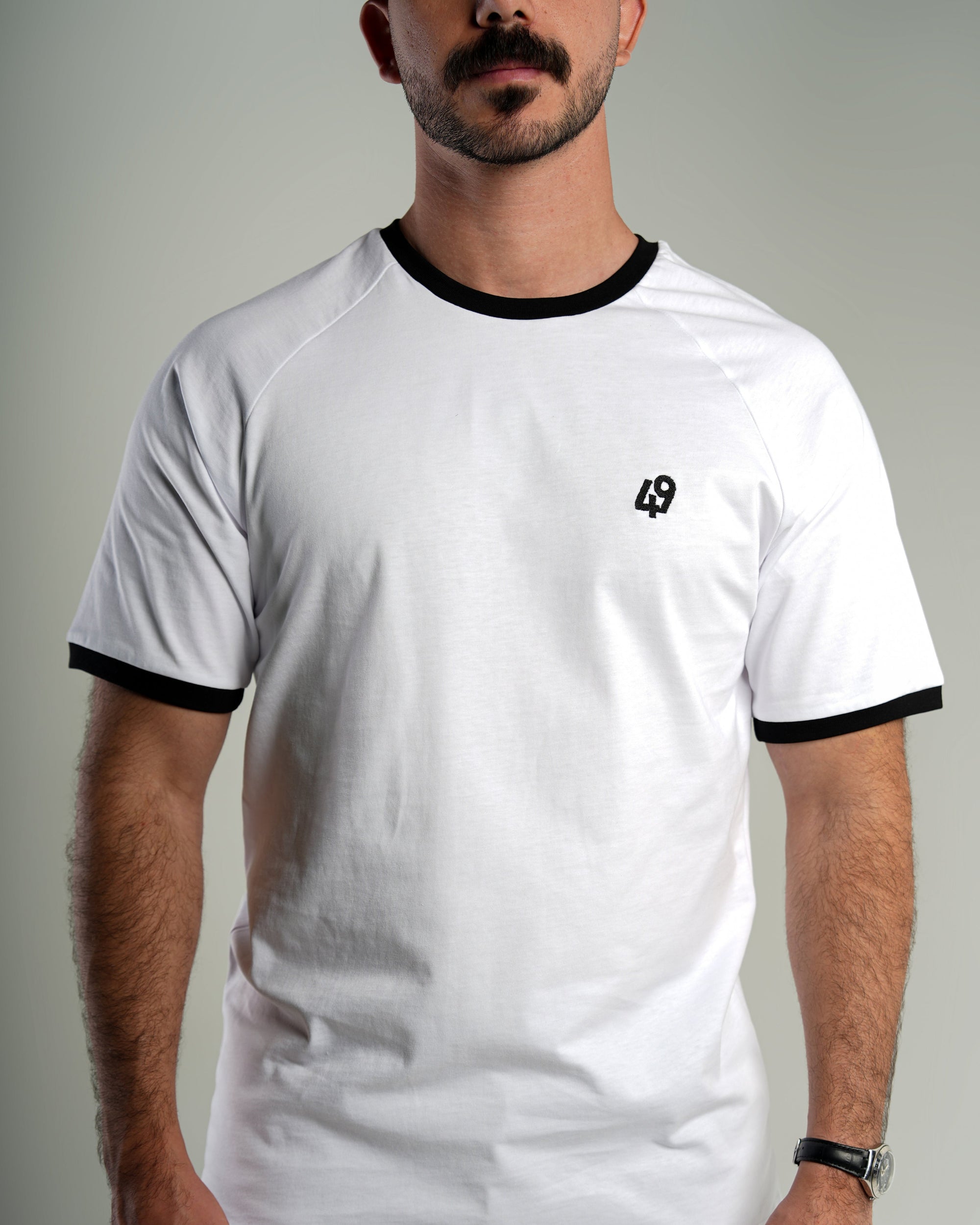 THE DUAL SHADE WHITE/BLACK T-SHIRT