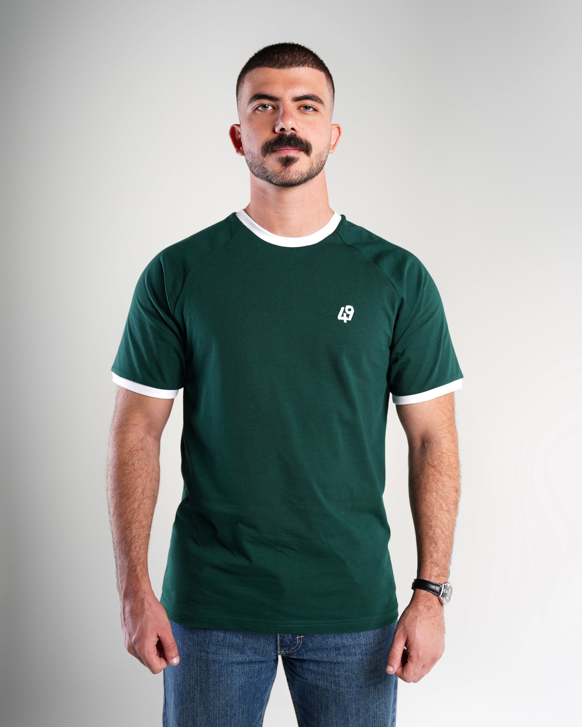 THE DUAL SHADE DARK GREEN T-SHIRT