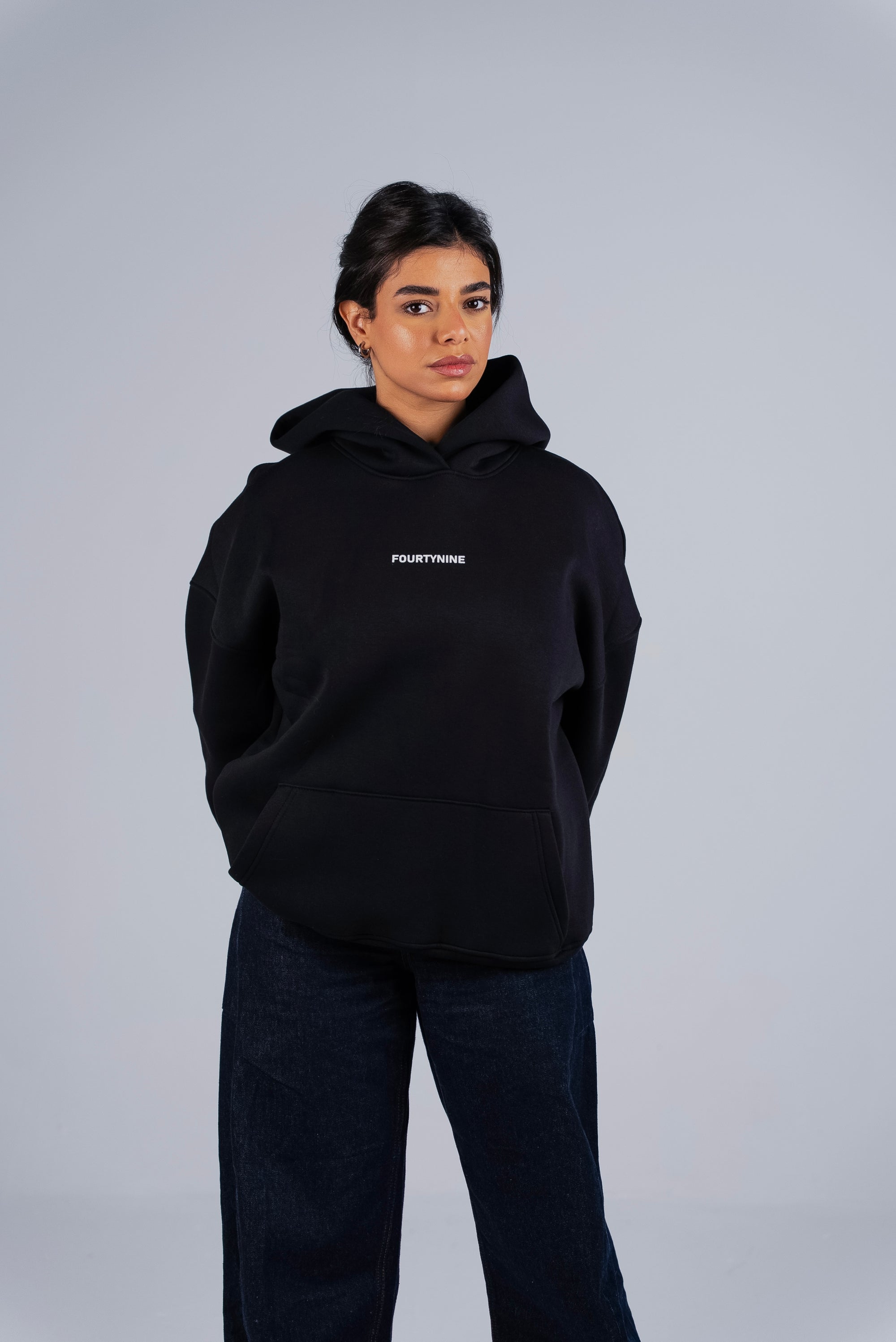 BLACK OVERSIZED HOODIE