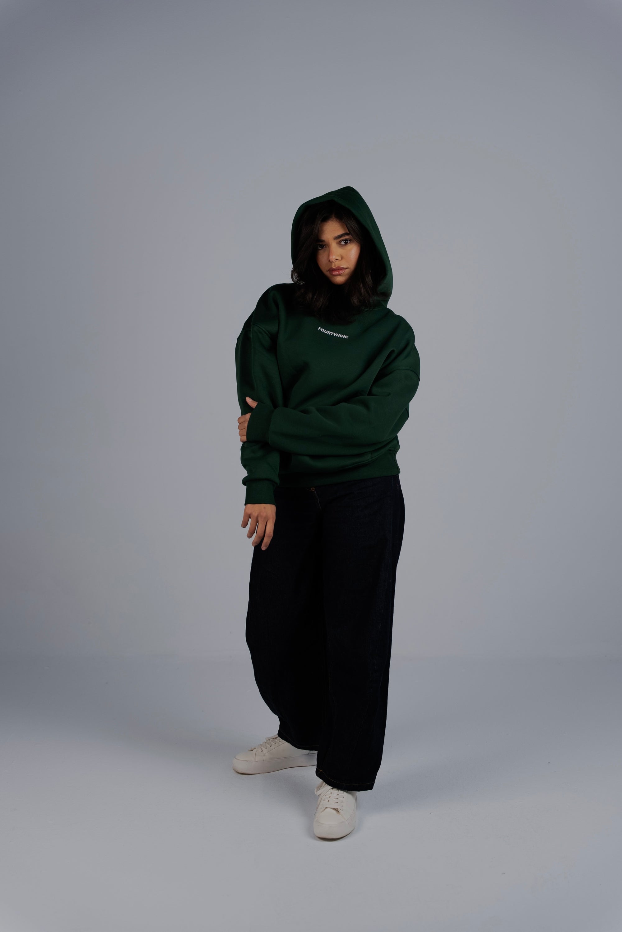 DARK GREEN OVERSIZED HOODIE