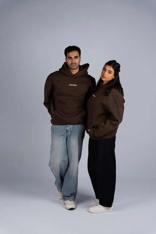 DARK BROWN OVERSIZED HOODIE