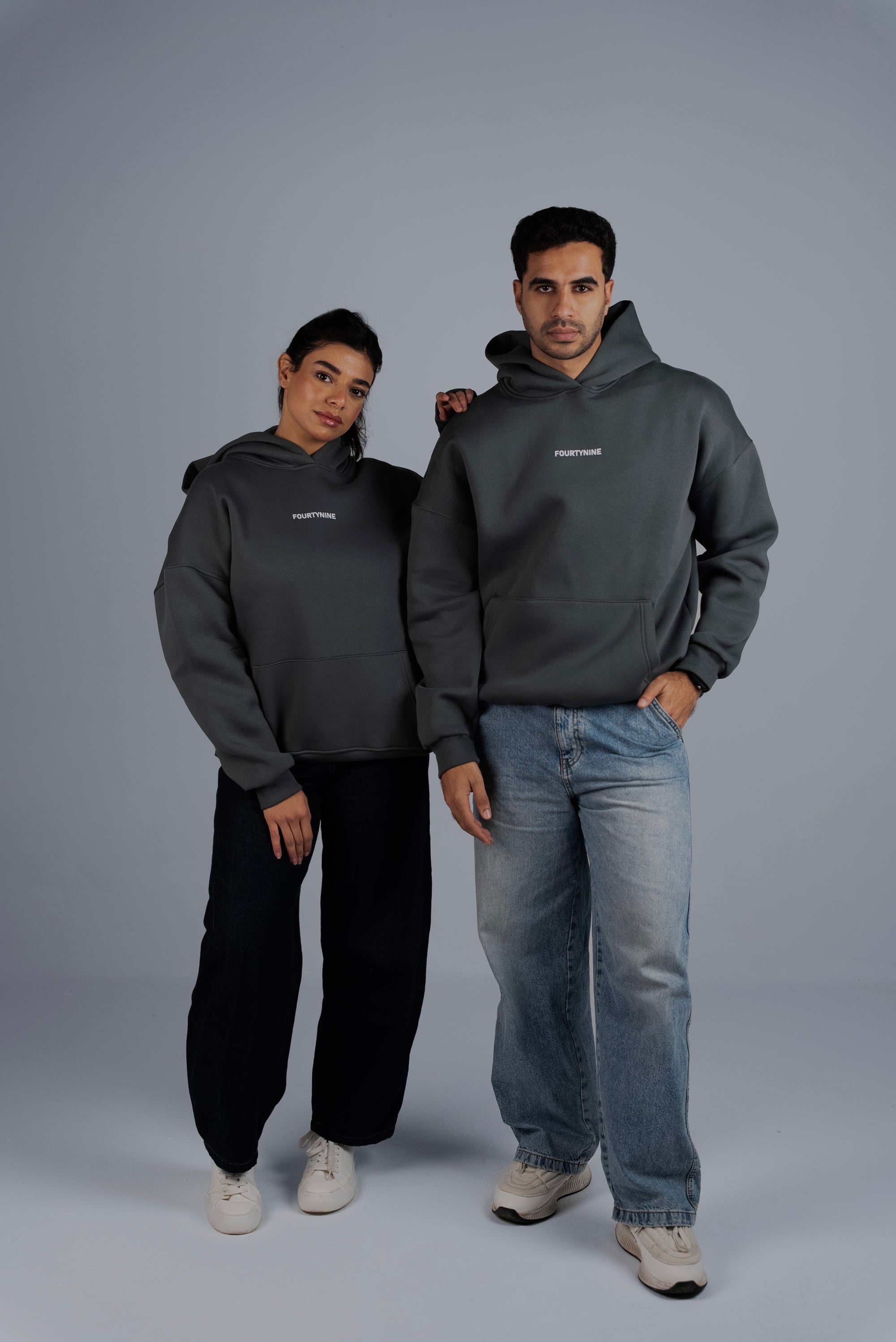 STONE GRAY OVERSIZED HOODIE