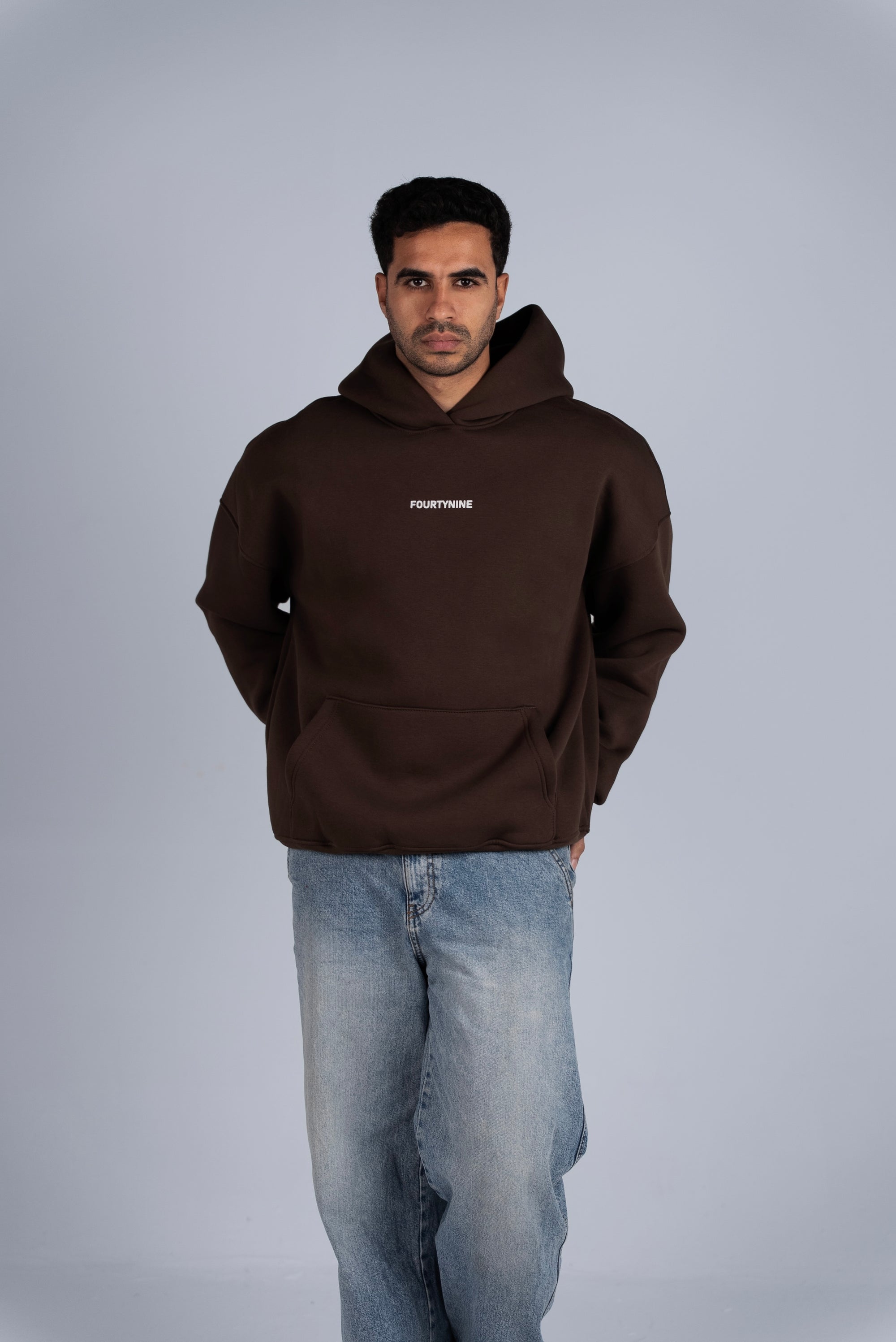 DARK BROWN OVERSIZED HOODIE
