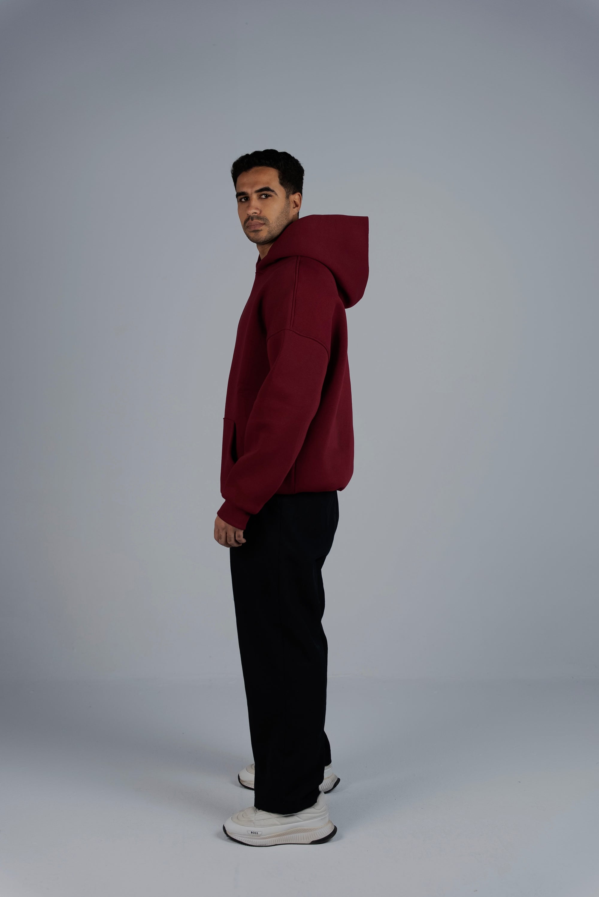 BURGUNDY OVERSIZED HOODIE