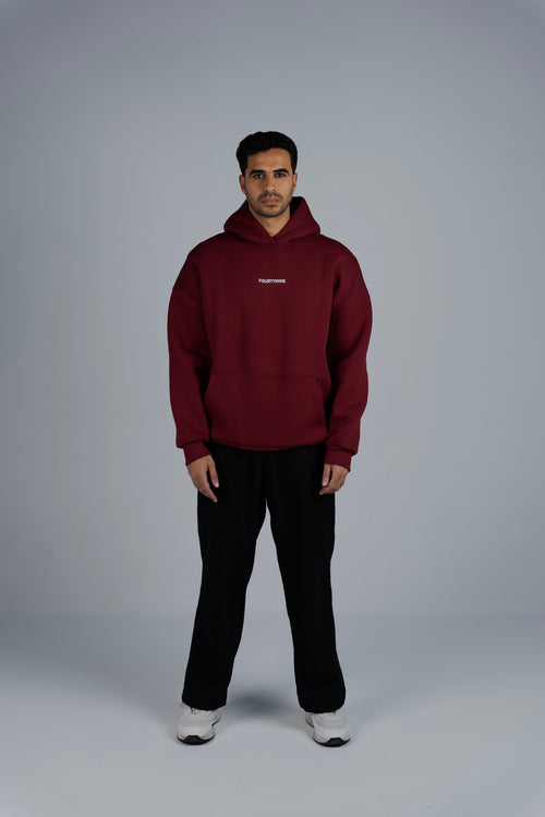 BURGUNDY OVERSIZED HOODIE