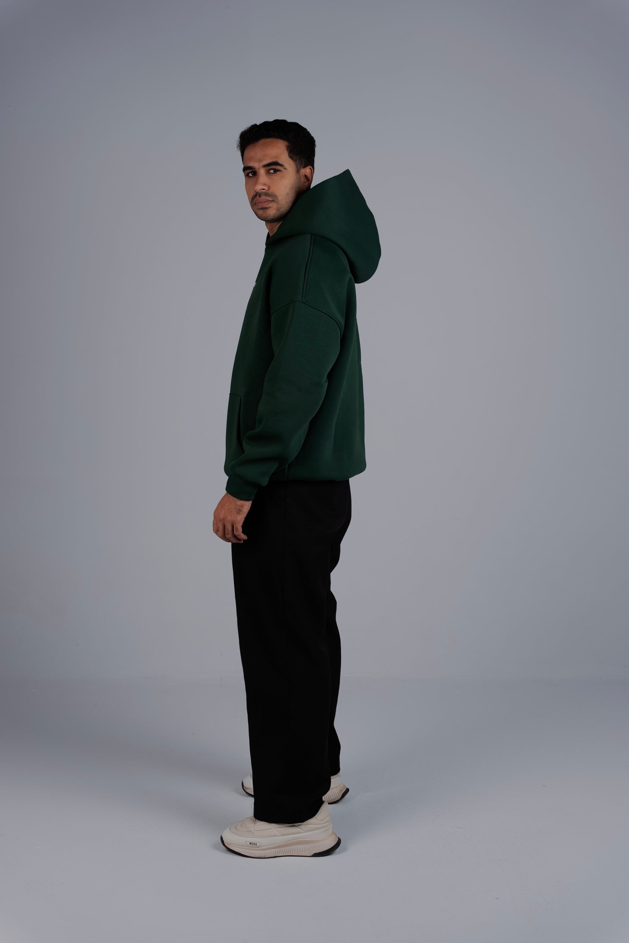 DARK GREEN OVERSIZED HOODIE
