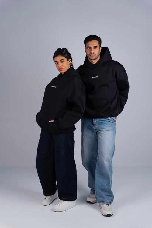 BLACK OVERSIZED HOODIE
