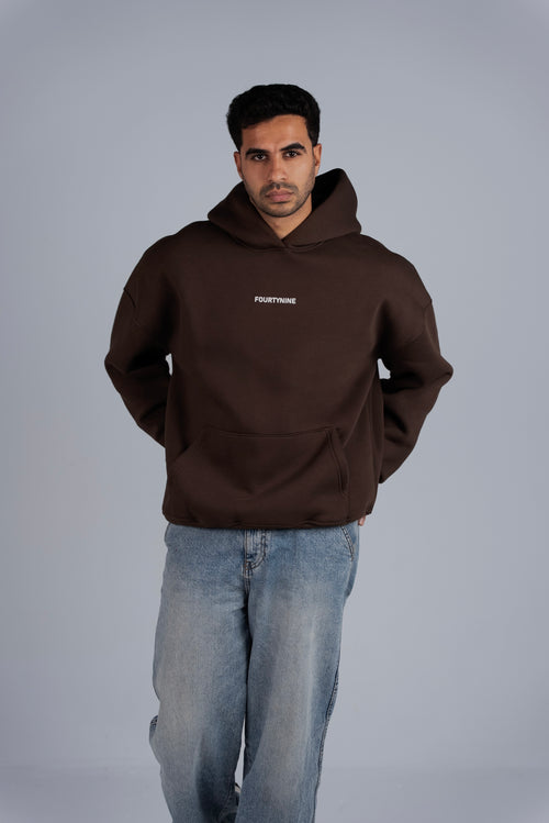 DARK BROWN OVERSIZED HOODIE