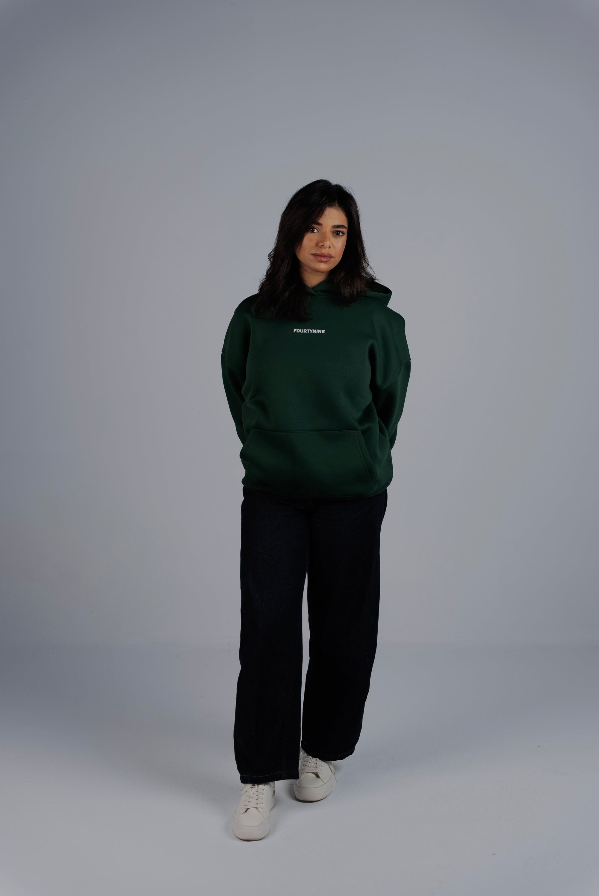 DARK GREEN OVERSIZED HOODIE