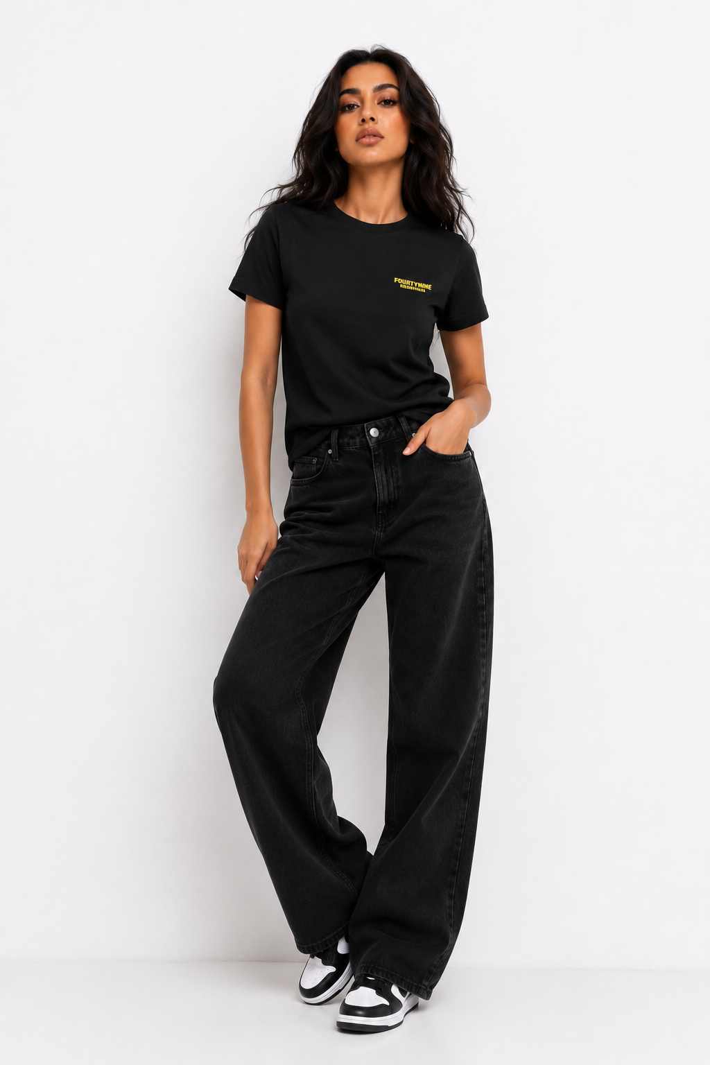 BLACK FOURTYNINE ESSENTIALS WOMEN REGULAR FIT T-SHIRT