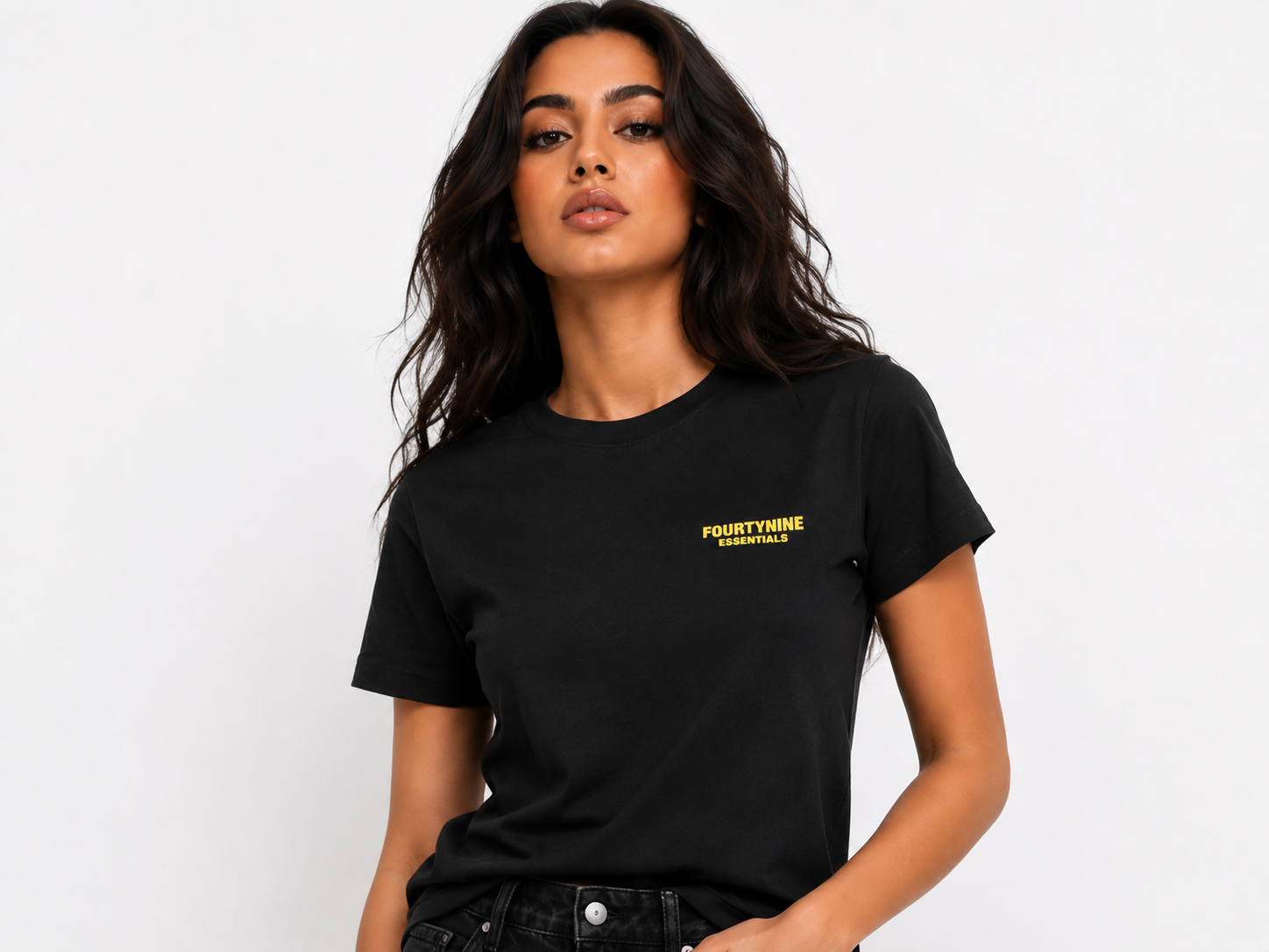 BLACK FOURTYNINE ESSENTIALS WOMEN REGULAR FIT T-SHIRT