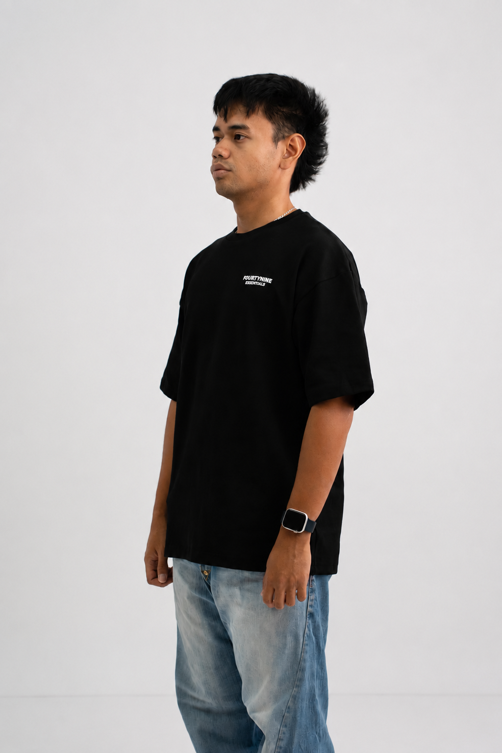 BLACK FOURTYNINE ESSENTIALS OVERSIZED T-SHIRT
