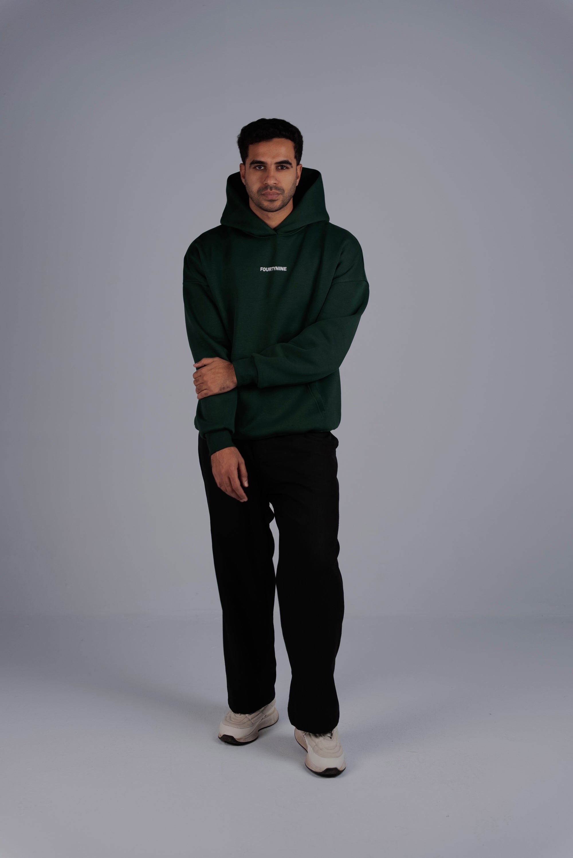 DARK GREEN OVERSIZED HOODIE