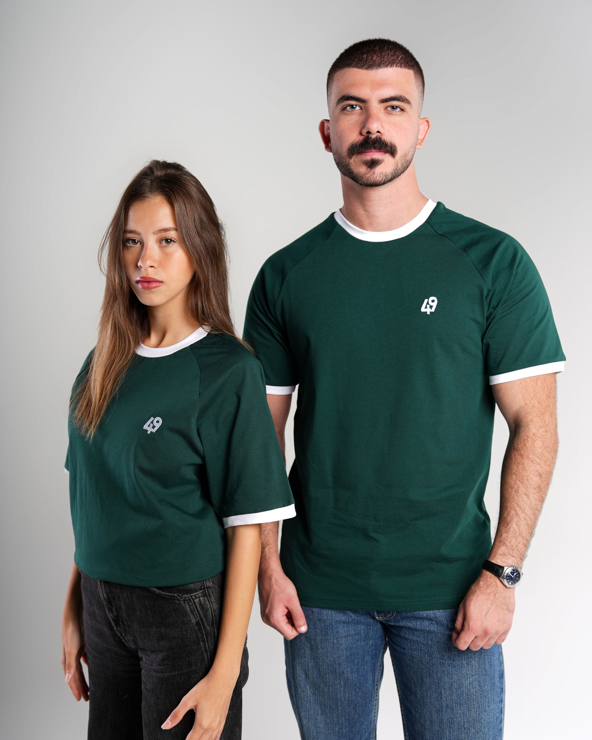 THE DUAL SHADE DARK GREEN T-SHIRT