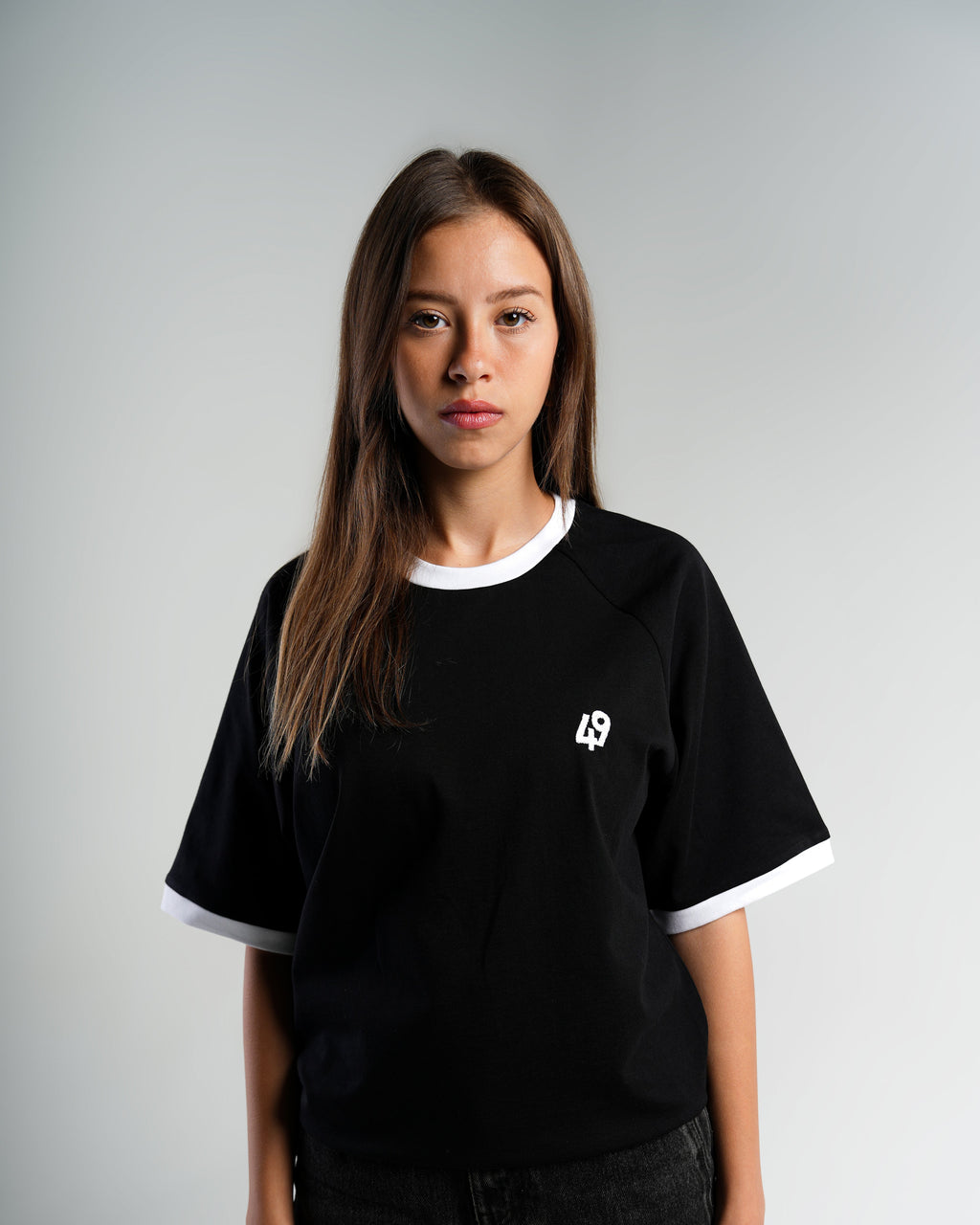 THE DUAL SHADE BLACK T-SHIRT