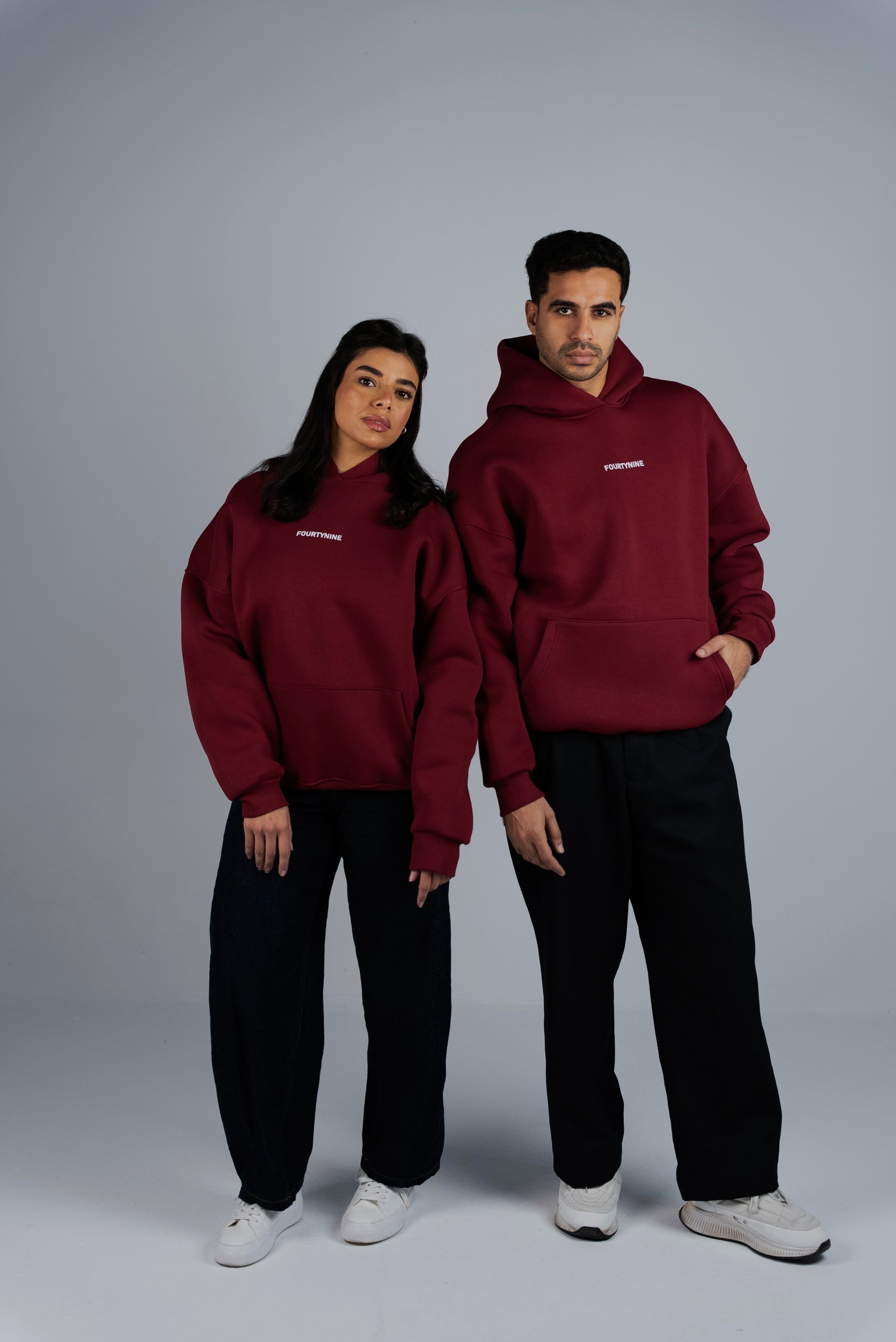 BURGUNDY OVERSIZED HOODIE