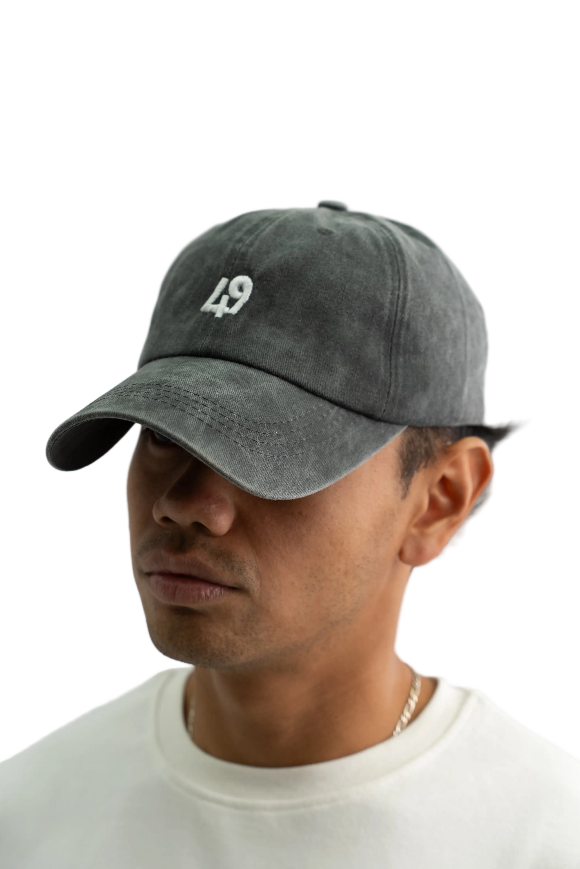 BLACK WASHED 49 ESSENTIAL CAP
