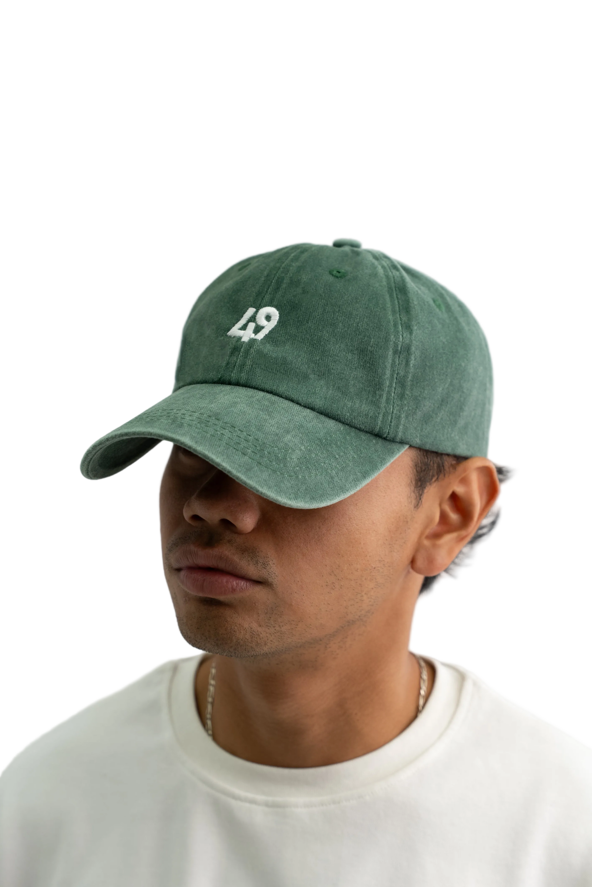 DARK GREEN WASHED 49 ESSENTIAL CAP
