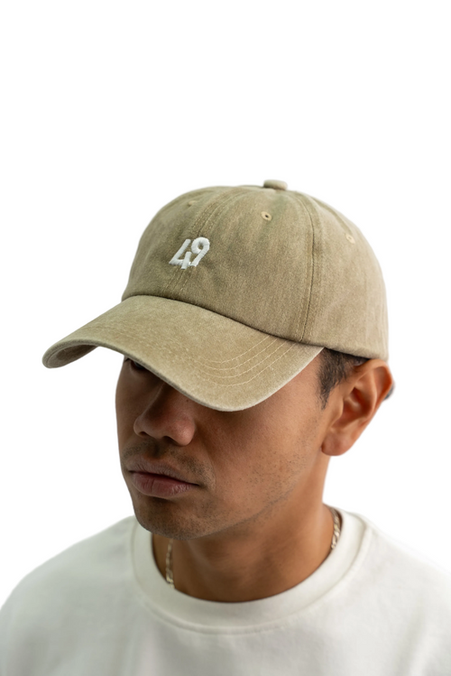 BEIGE WASHED 49 ESSENTIAL CAP