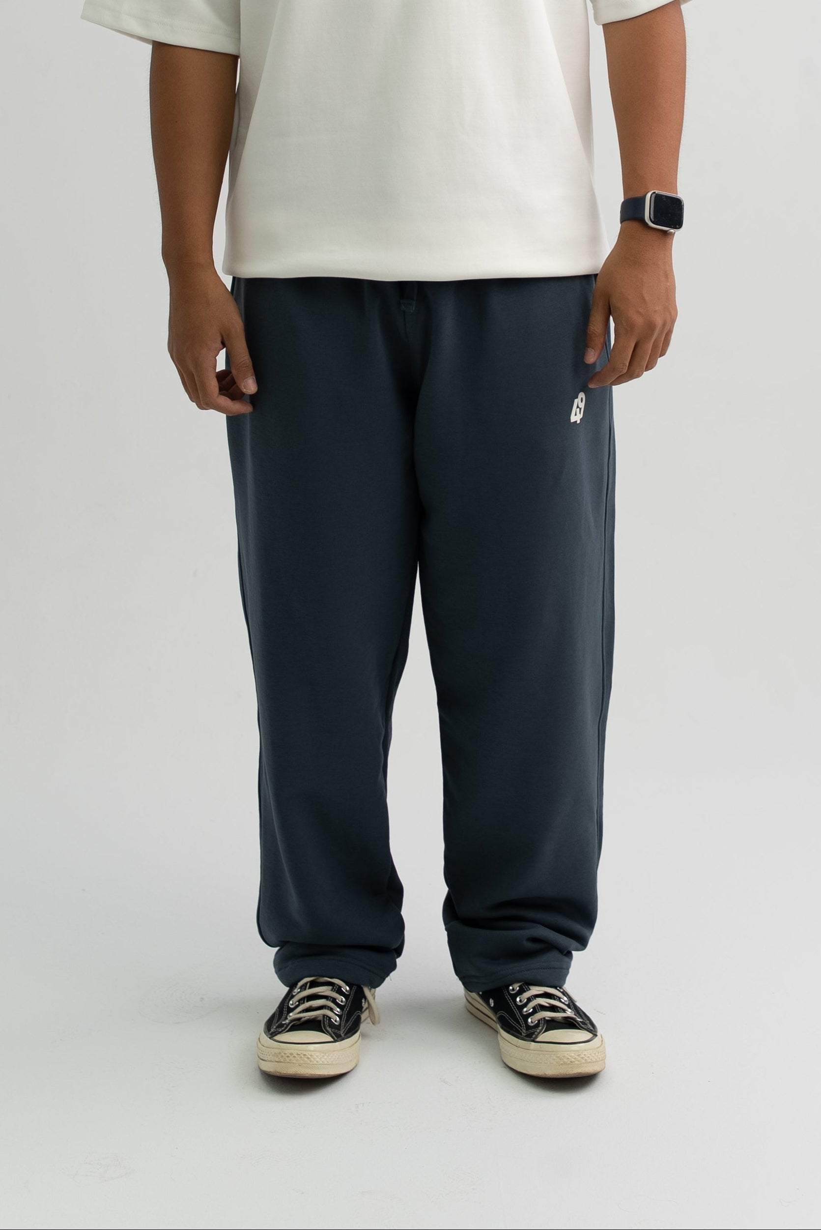 STONE GREY 49 OVERSIZED SWEATPANTS